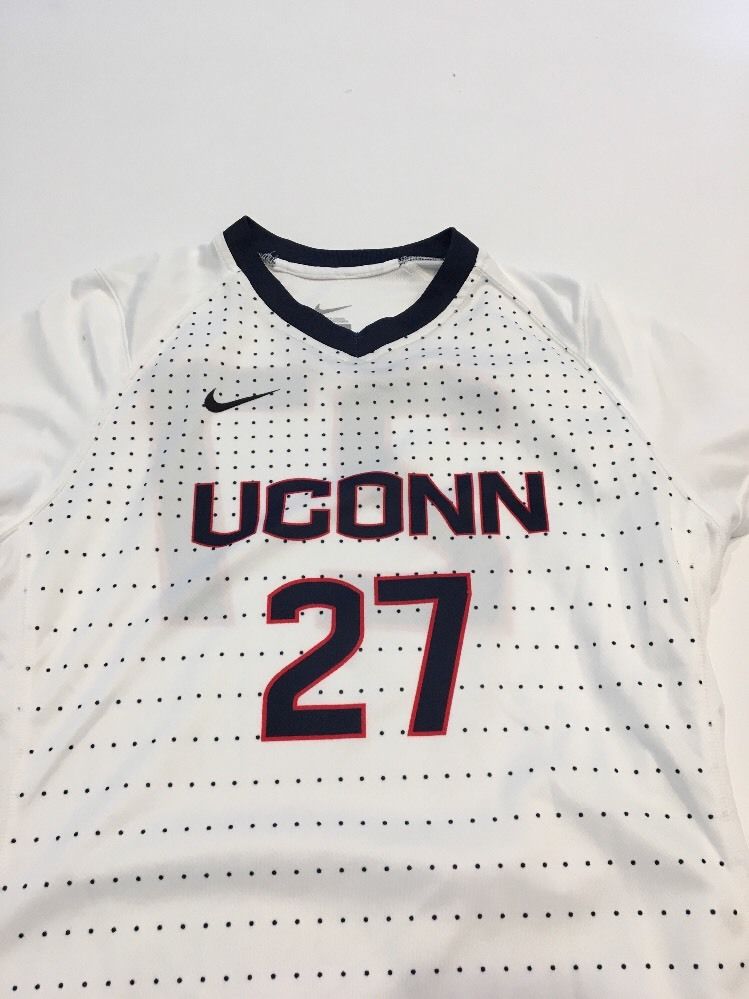 Game Worn Used UConn Huskies Connecticut Soccer Jersey #27 Nike Lrg ...