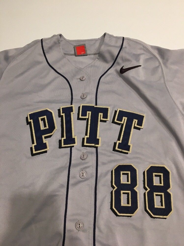 Game Worn Used Pittsburgh Panthers Baseball Jersey Pitt Nike Size 40 ...