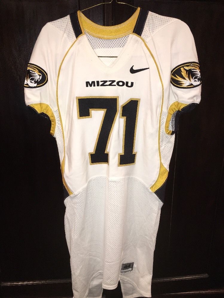 Game Worn Used Missouri Tigers Mizzou Football Jersey #71 Size 44 ...