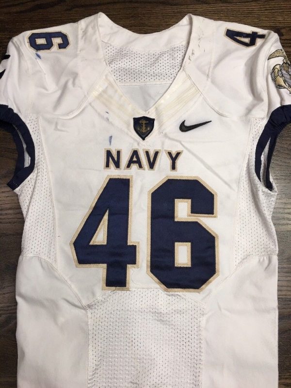 Game Worn Used Navy Midshipmen Football Jersey USNA Naval Academy Nike ...