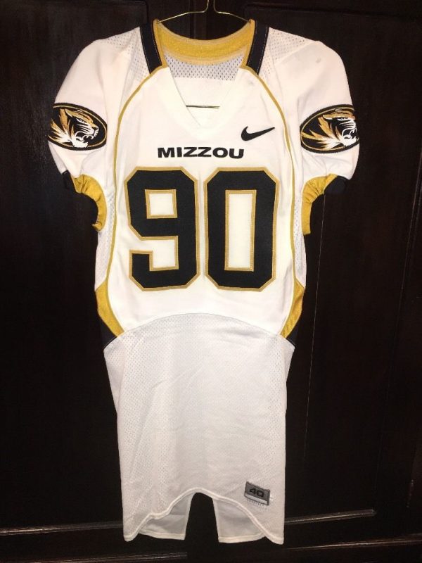 Game Worn Used Missouri Tigers Mizzou Football Jersey #90 Size 40 D ...