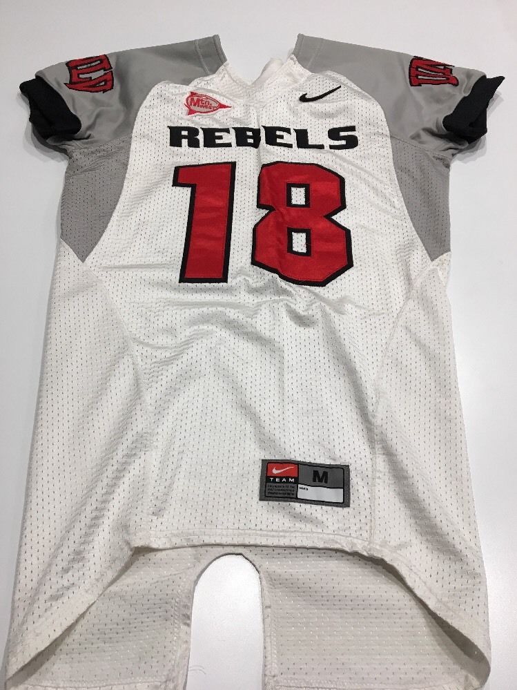 Game Worn Used Nike UNLV Runnin’ Rebels Football Jersey Size M #18 ...