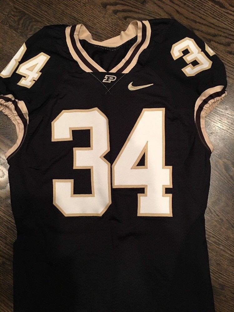 Game Worn Purdue Boilermakers Football Jersey Used Nike #34 Size 40 ...