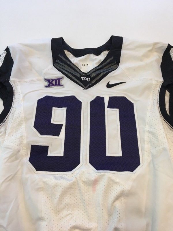 Game Worn Used Nike TCU Horned Frogs Football Jersey #90 Size 44 ...