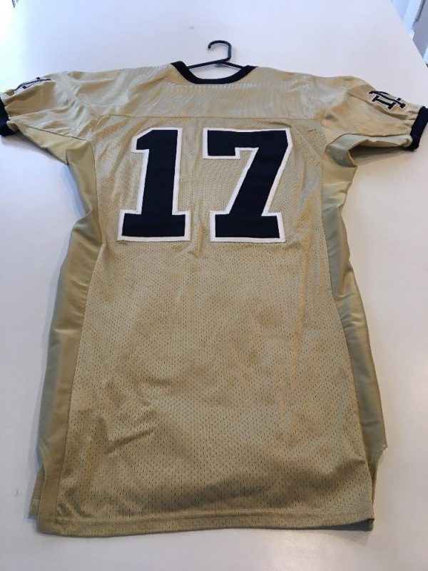 Game Worn Used Notre Dame Fighting Irish Football Jersey #17 Size 44