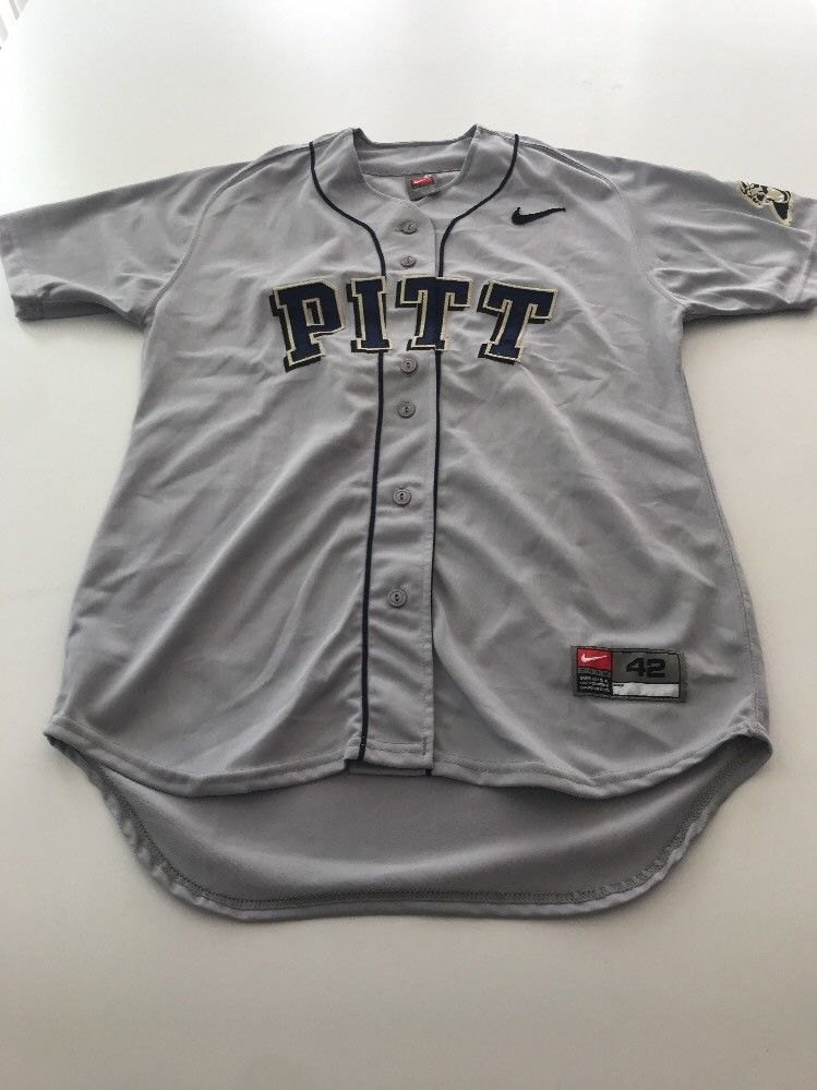 Game Worn Used Pittsburgh Panthers Baseball Jersey Pitt Nike Size 42 ...