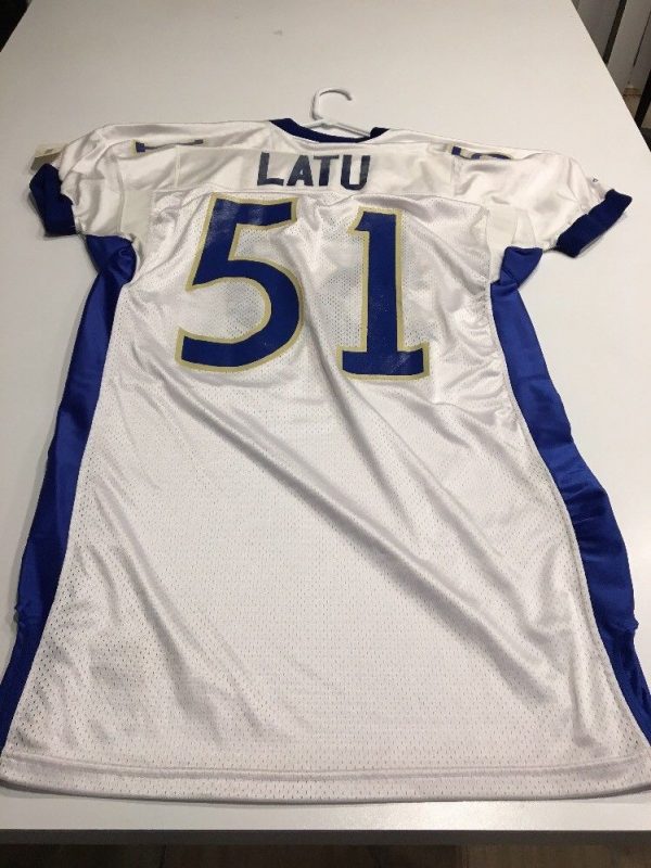 Game Worn Used Tulsa Golden Hurricane Football Jersey #51 Size 46 Latu