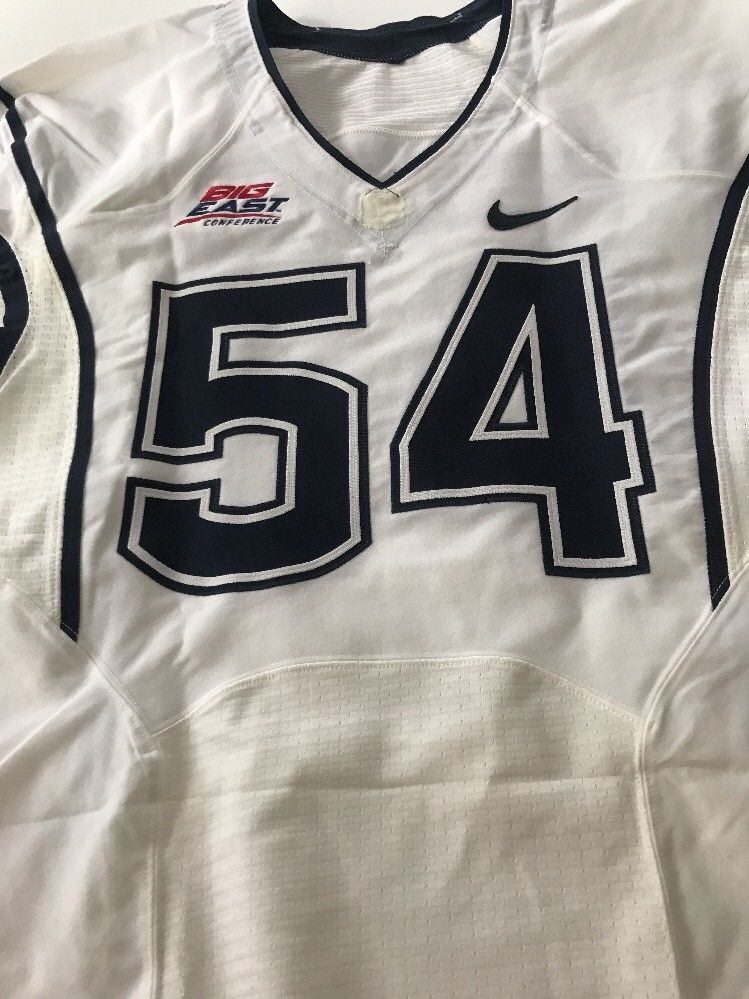 Game Worn Used UConn Huskies Connecticut Football Jersey Nike Size 48 ...