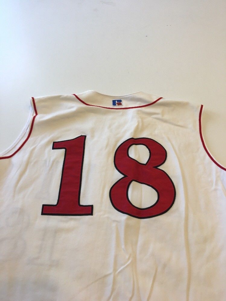 Game Worn Used Miami Red Hawks Baseball Jersey Vest Size L Or XL #18 ...