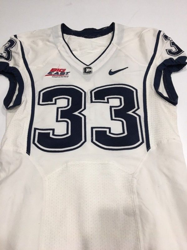 Game Worn Used UConn Huskies Connecticut Football Jersey #33 Size 40 ...