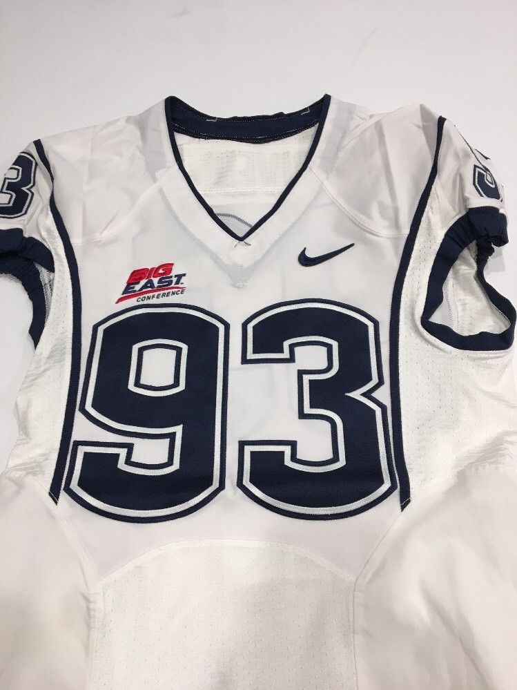 Game Worn Used UConn Huskies Connecticut Football Jersey #93 Size 40 ...