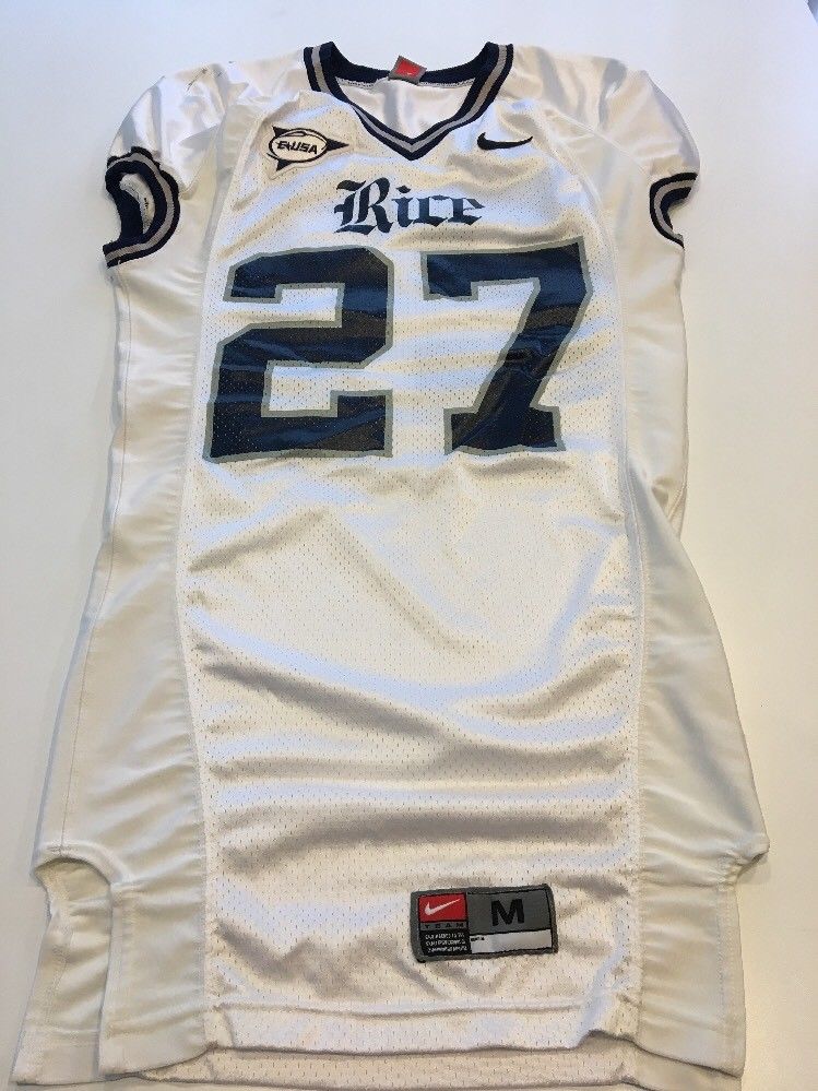 Game Worn Used Nike Rice Owls Football Jersey #27 Size M – D1Jerseys