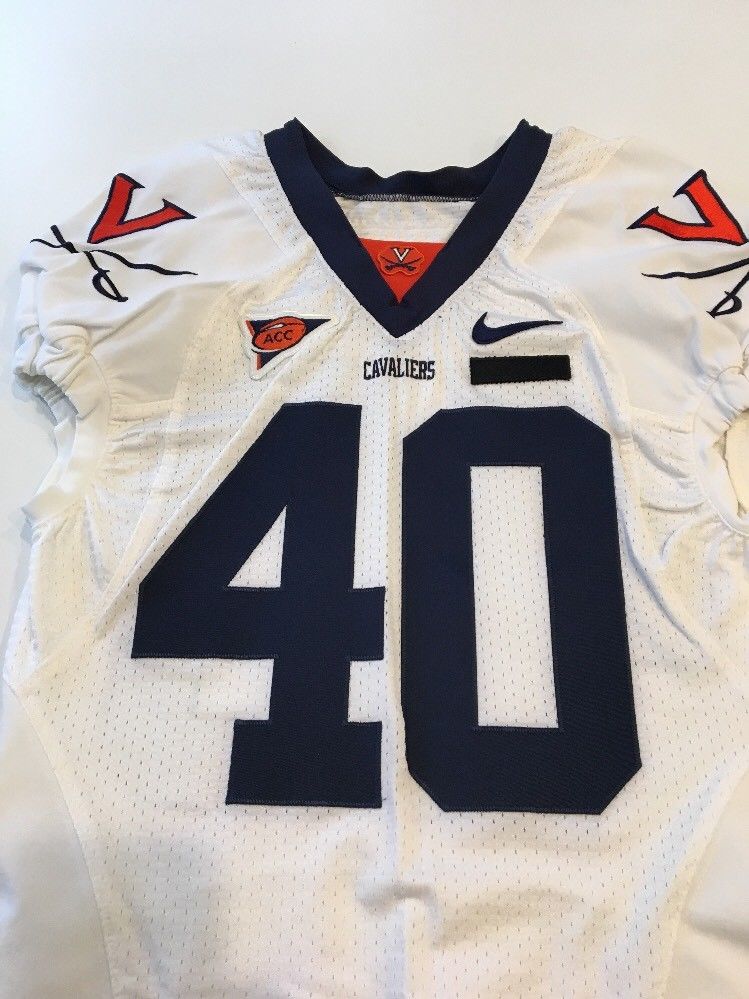 Game Worn Used Virginia UVA Cavaliers Cavs Football Jersey Nike Size 40 ...