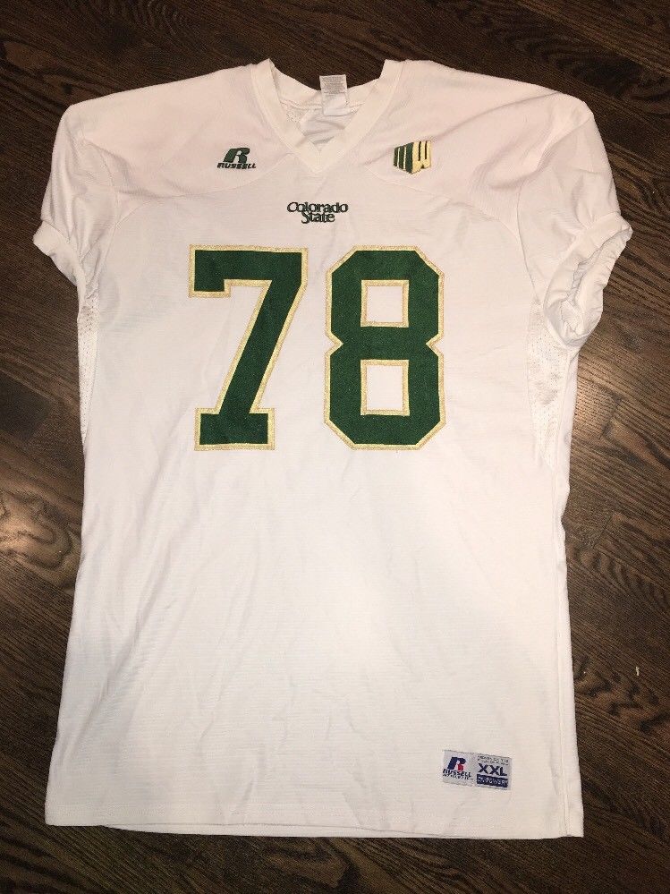 Game Worn Used Colorado State Rams Football Jersey #78 Size XXL BIARD ...