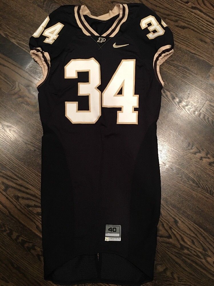 Game Worn Purdue Boilermakers Football Jersey Used Nike #34 Size 40 ...