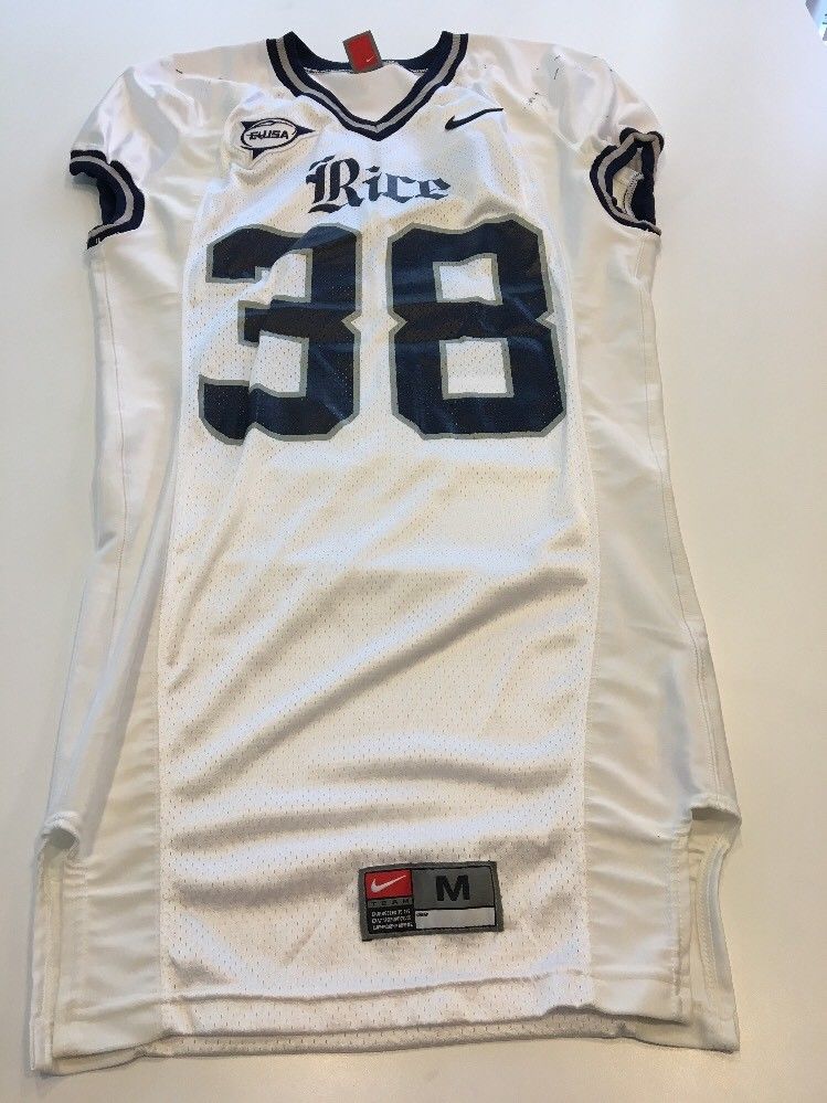 Game Worn Used Nike Rice Owls Football Jersey #38 Size M – D1Jerseys