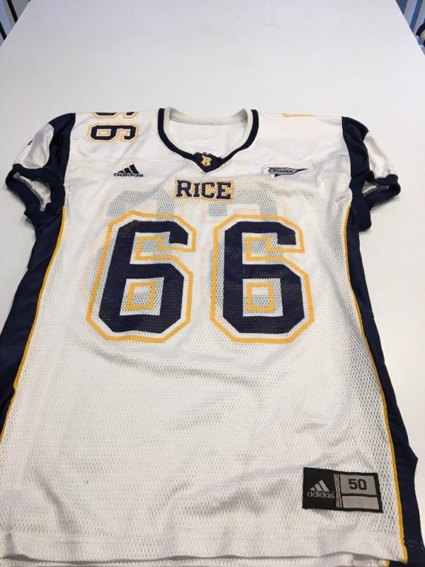 Game Worn Used adidas Rice Owls Football Jersey #66 Size 50 – D1Jerseys