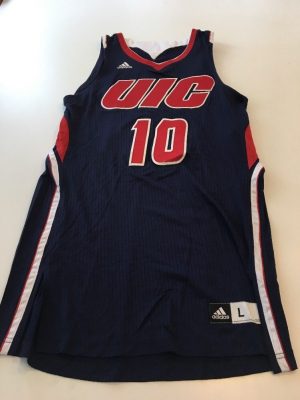 Game Worn Used Jersey UIC Flames Illinois Chicago Basketball Large #10