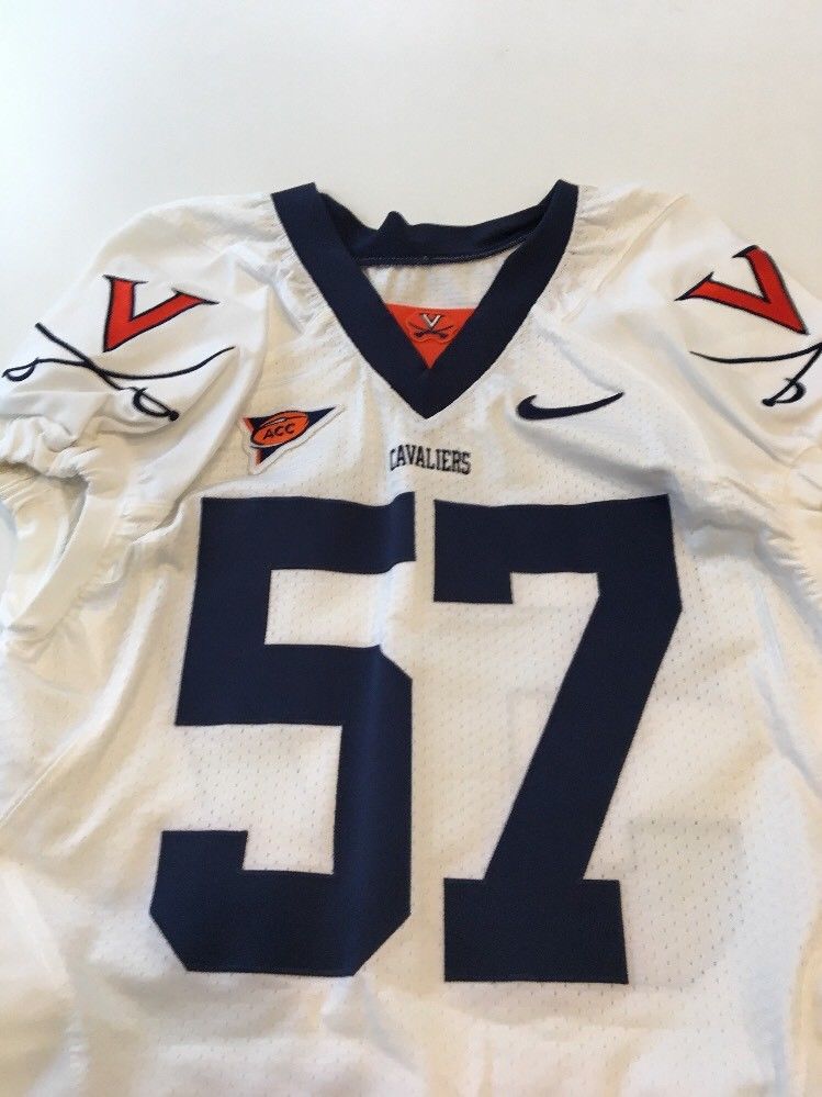 Game Worn Used Virginia UVA Cavaliers Cavs Football Jersey Nike Size 42 ...