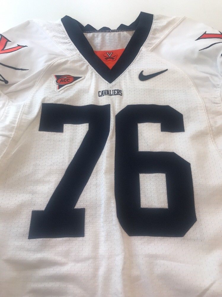 Game Worn Used Virginia UVA Cavaliers Cavs Football Jersey Size 44 #76 ...