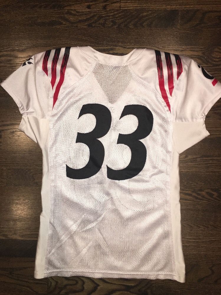 Game Worn Used Adidas Cincinnati Bearcats Football Jersey #33 Size L ...