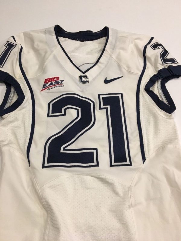 Game Worn Used UConn Huskies Connecticut Football Jersey #21 Size 40 ...