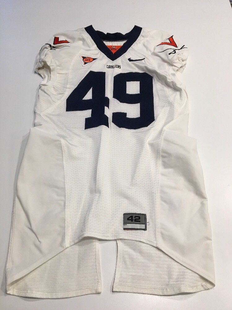 Game Worn Used Virginia UVA Cavaliers Cavs Football Jersey Nike Size 42 ...