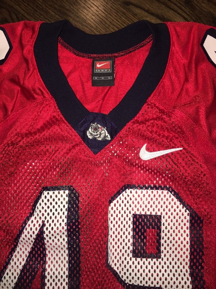 Game Worn Used Fresno State Bulldogs Football Jersey #49 Nike Size 