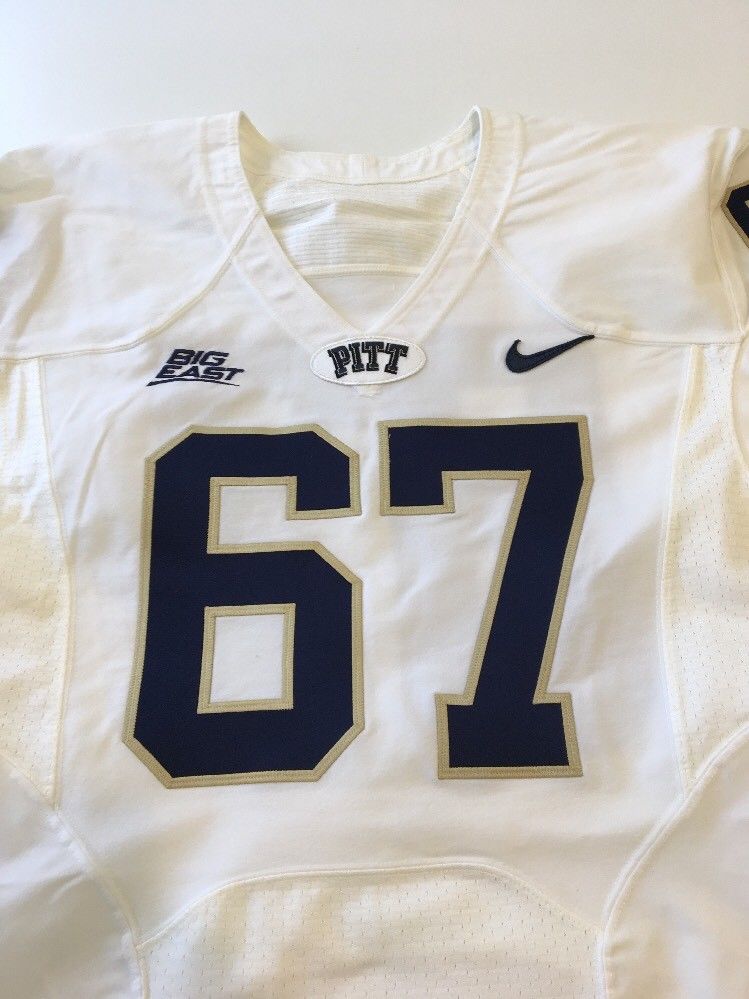 Game Worn Used Pittsburgh Panthers Pitt Football Jersey Nike Size 48 ...