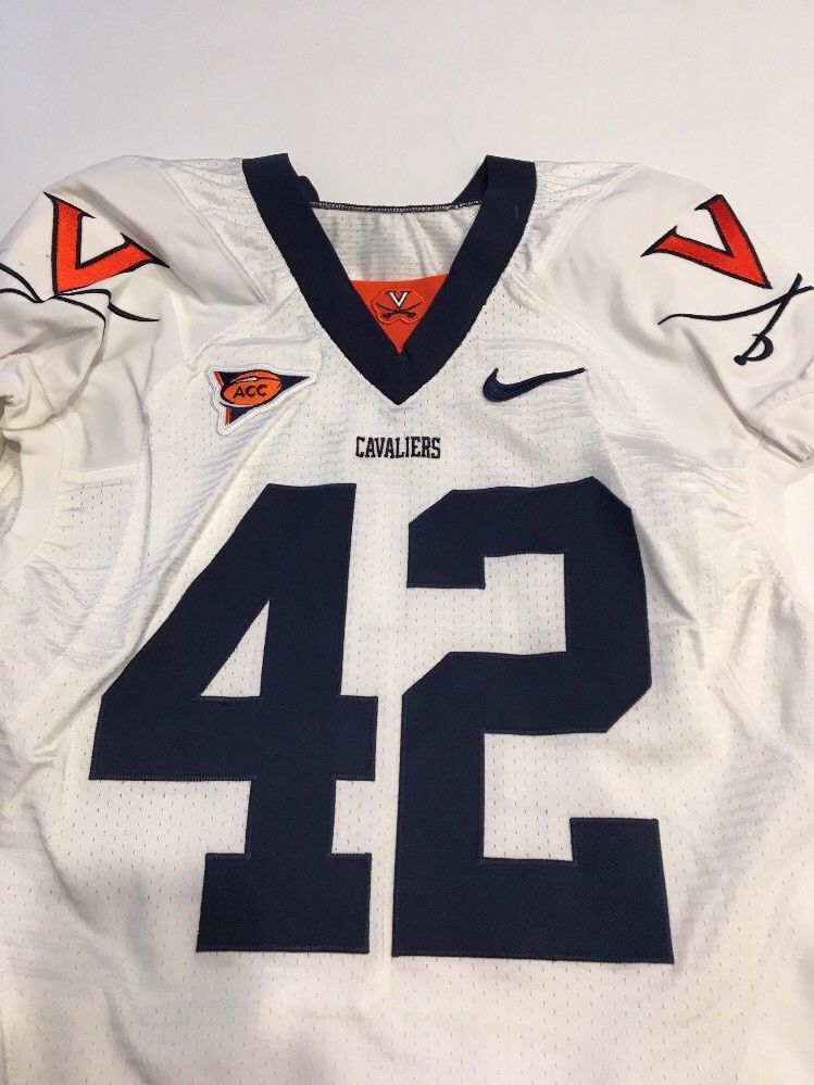 Game Worn Used Virginia UVA Cavaliers Cavs Football Jersey Nike Size 42 ...