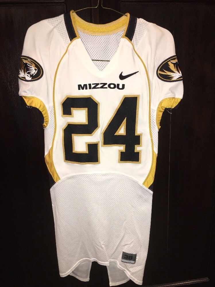 Game Worn Used Missouri Tigers Mizzou Football Jersey #24 Size 38 ...