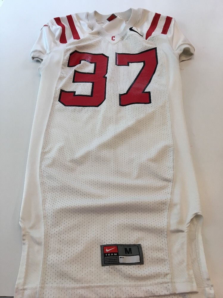 Game Worn Used Cornell Big Red Football Jersey Nike #37 Size Medium 