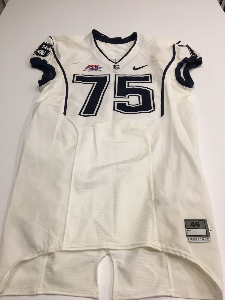 Game Worn Used UConn Huskies Connecticut Football Jersey #75 Size 46 ...