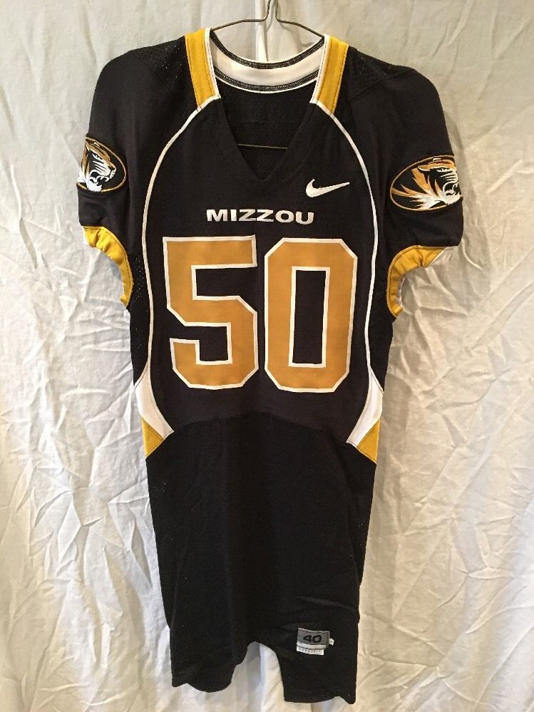 Game Worn Used Missouri Tigers Mizzou Football Jersey 50 Size 40