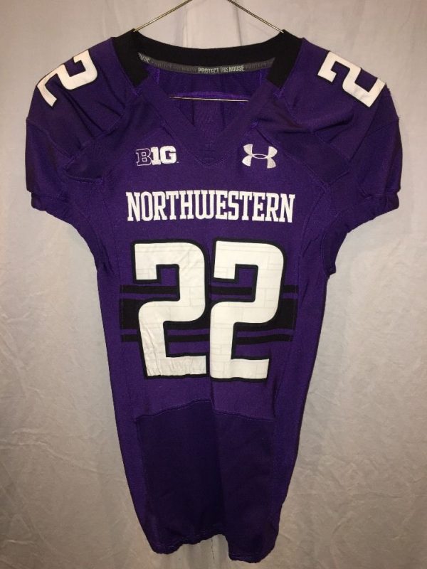 Northwestern Wildcats Youth Under Armour Black Replica Football Jersey with  #51