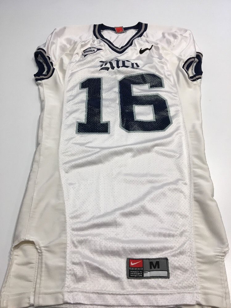 Game Worn Used Nike Rice Owls Football Jersey #16 Size M McHargue ...